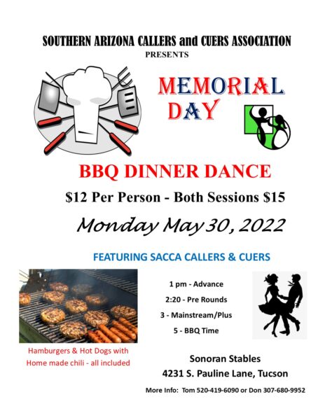 SACCA Memorial Day Dinner Dance @ Sonoran Stables
