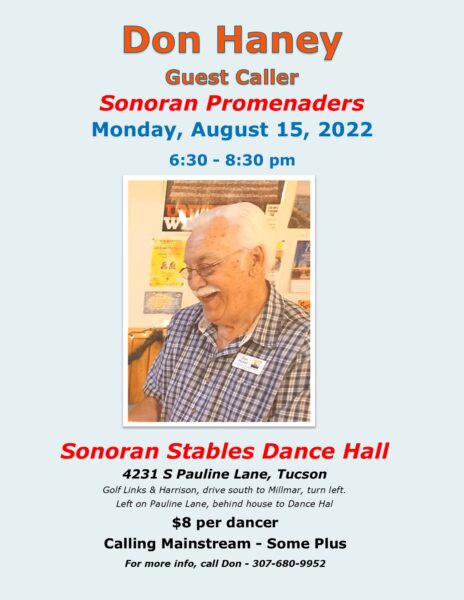 Guest Caller - Don Haney @ Sonoran Stables