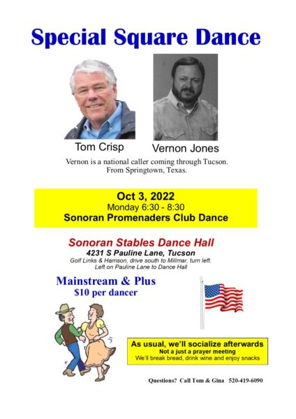 Special Square Dance with Vernon Jones @ Sonoran Stables
