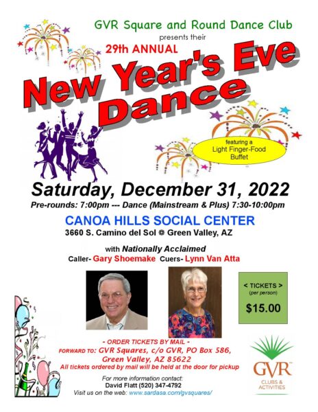 New Year's Eve Dance with Gary Shoemake @ Canoa Hills Social Center