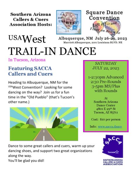 SACCA Trail In Square Dance @ Southern Arizona Dance Center