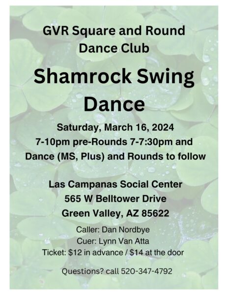 Shamrock Swing Dance @ Las Campanas Social Center