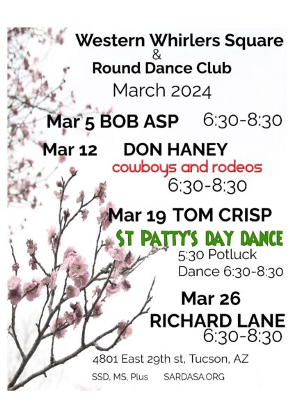 Pot Luck Western Whirlers St.  Patrick Dance @ Southern AZ Dance Center